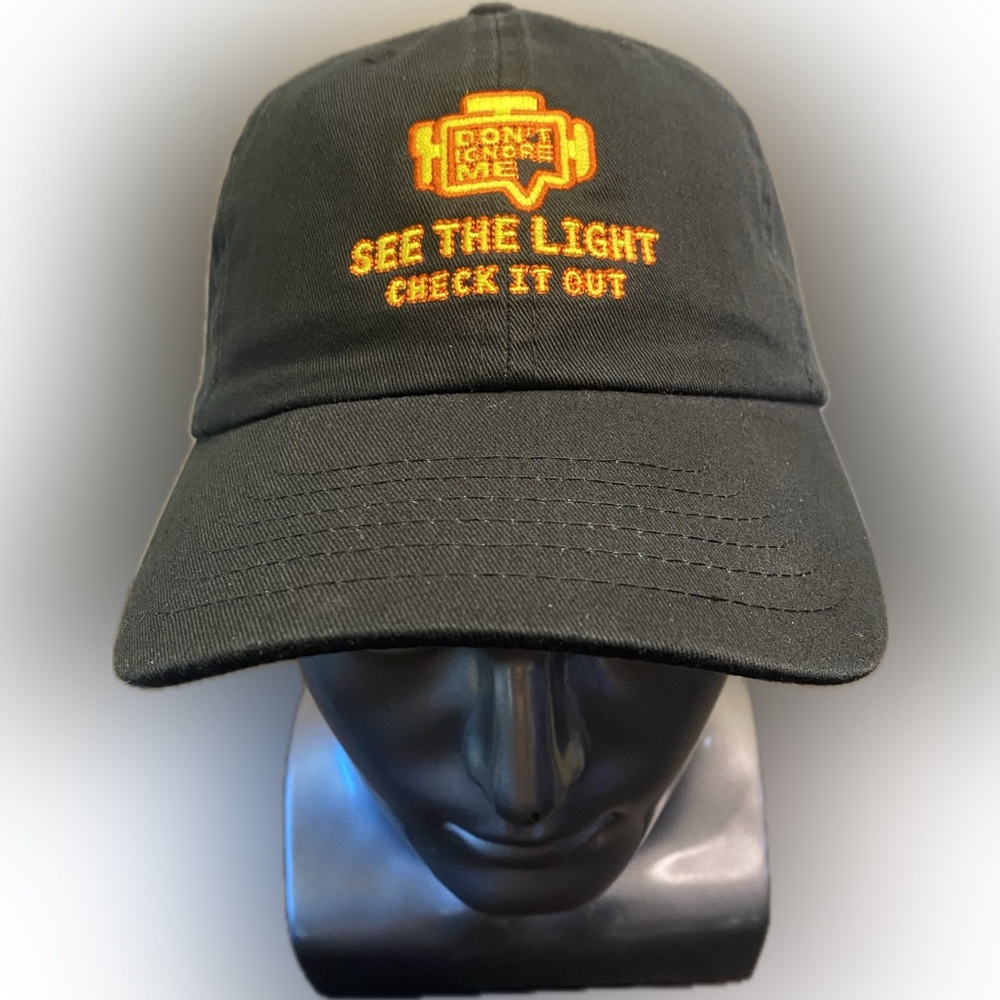 Don't Ignore Me See The Light Check It Out Advanced Black Mechanic Hat